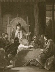 Clifford accusant Stanley, gravé par W. Bromley, illustration de 